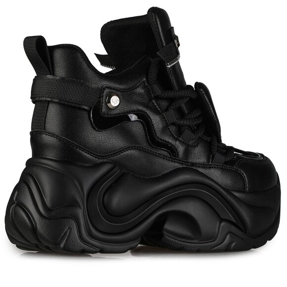 NEW ANTHONY WANG - JUPITER 04 Hack Mode Black Platform Sneakers - Picture 3 of 4